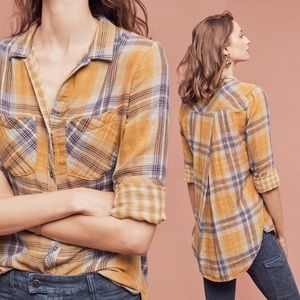 Anthropologie Cloth & Stone Flannel Shirt